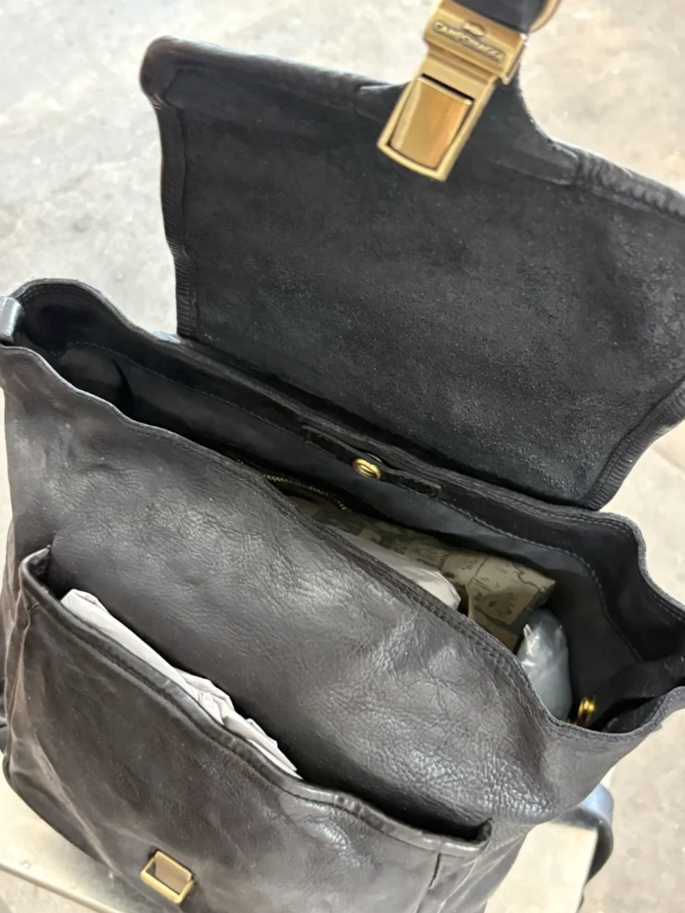 Campomaggi Leather Backpack in Black